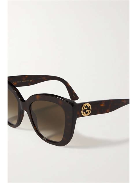 gucci cat-eye tortoiseshell acetate sunglasses|designer oversized cat eye sunglasses.